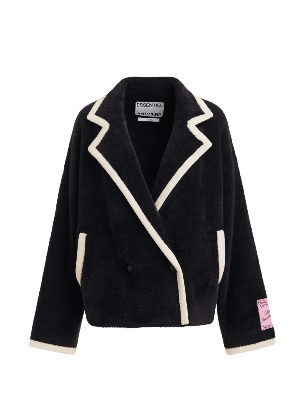 Essentiel Antwerp Double-breasted Faux-shearling Jacket