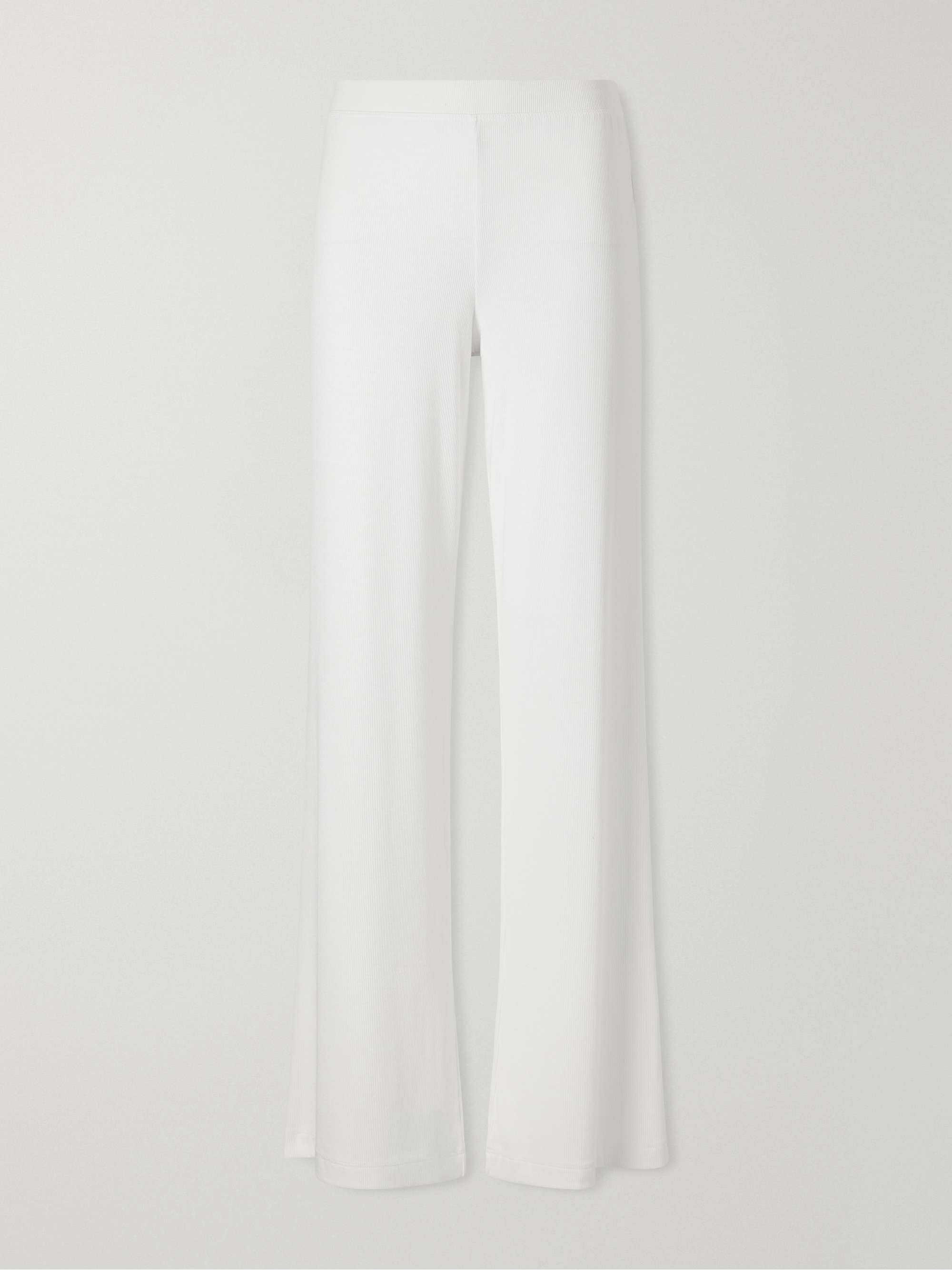 Éterne Easy Lounge Ribbed-knit Jersey Wide-leg Pants