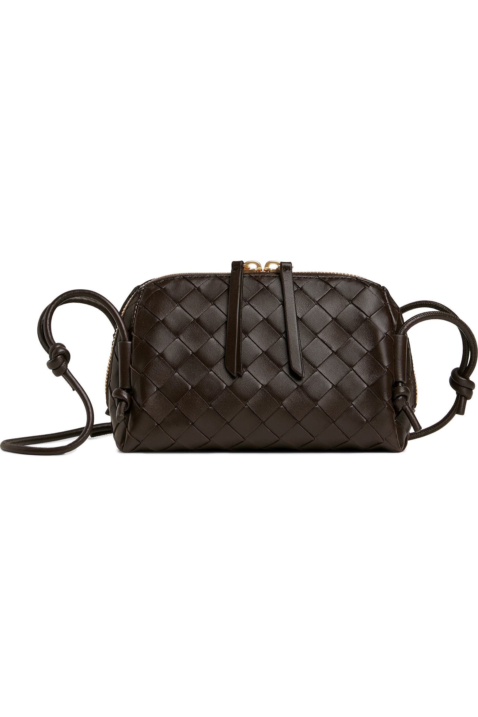 Bottega Veneta Mini Concert Intrecciato Leather Crossbody Bag