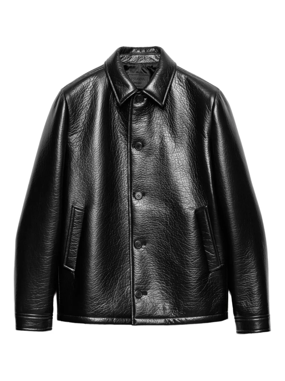 Prada Nappa Leather Caban Jacket