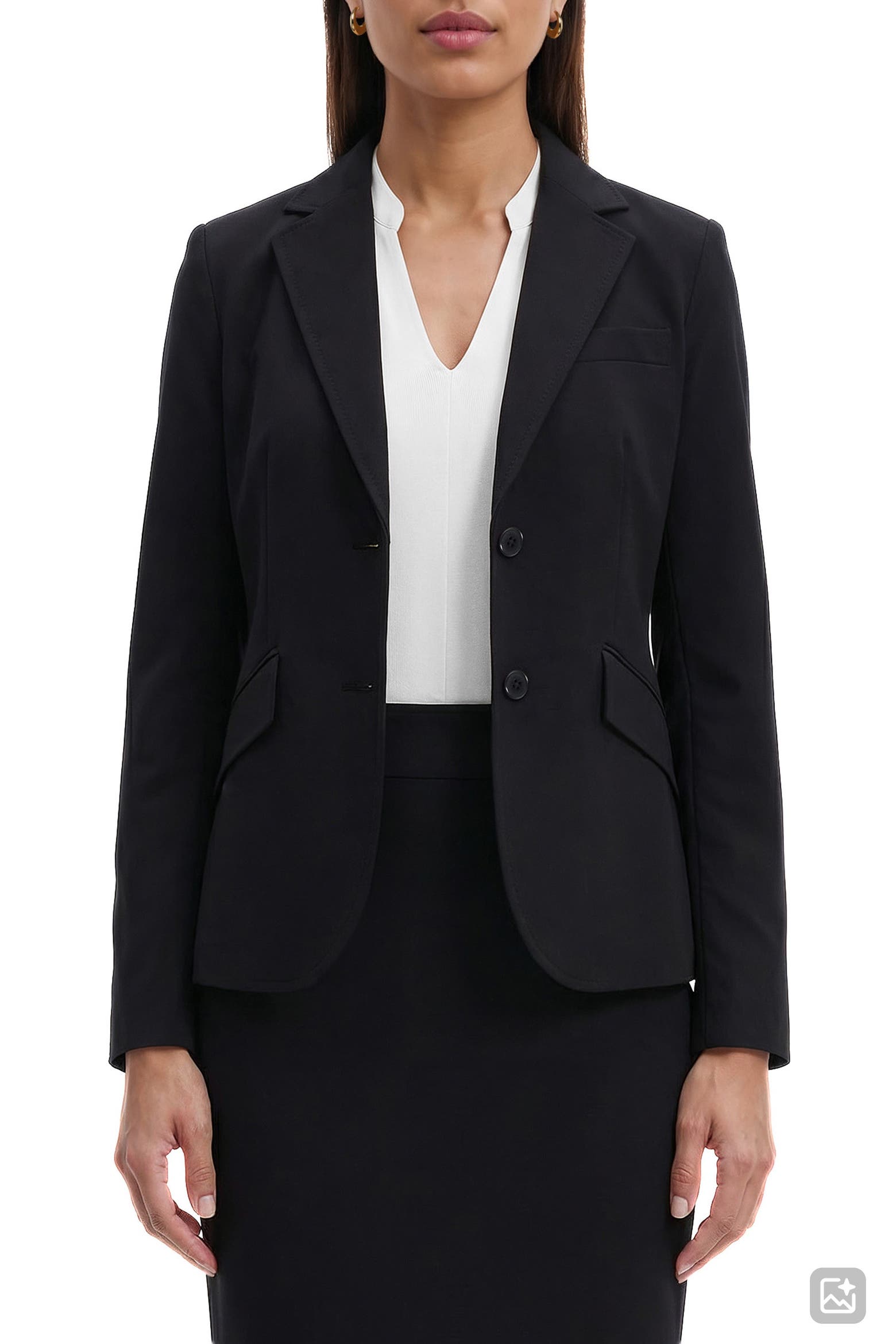 Anne Klein Two-button Stretch Blazer