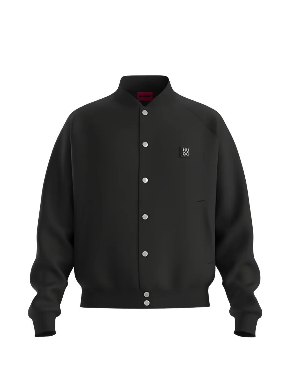 HUGO Interlock-jersey Bomber Jacket with Stacked-logo Trim