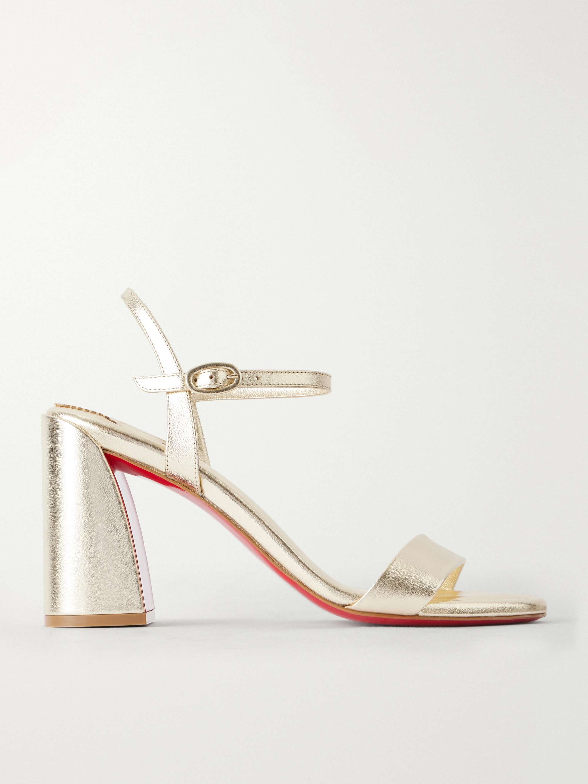 CHRISTIAN LOUBOUTIN Jane 100 metallic leather sandals