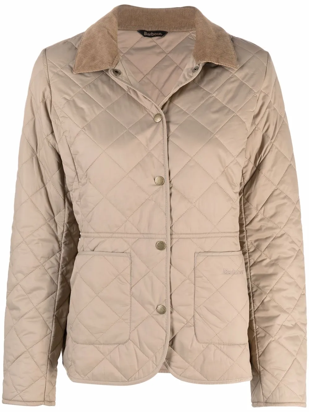 Barbour Deveron Corduroy-collar Quilted Jacket