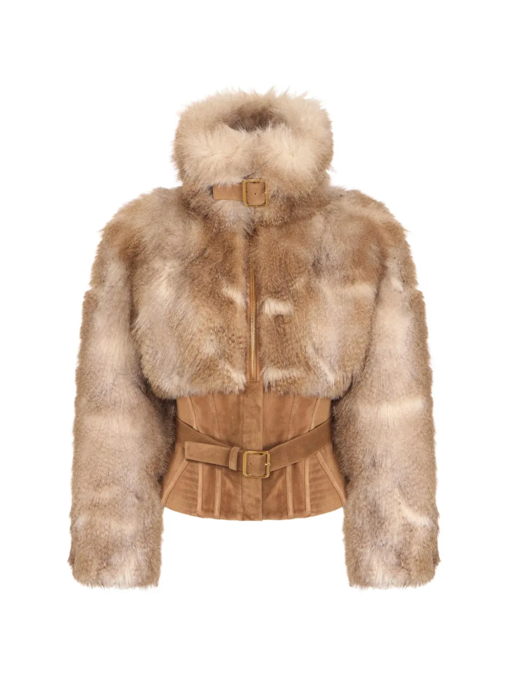 Elisabetta Franchi Fur-effect Bustier Jacket