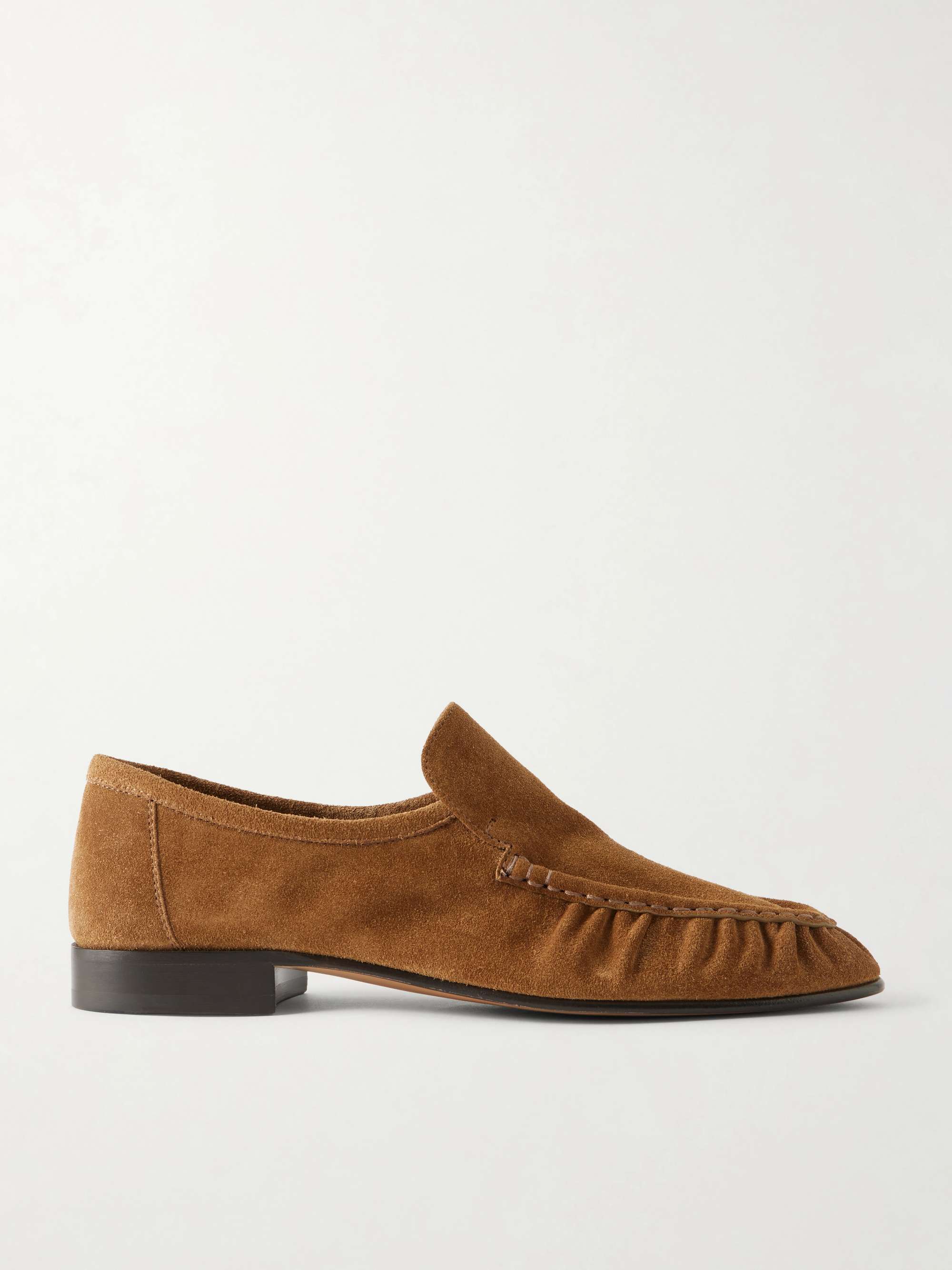 THE ROW Soft Suede Loafers