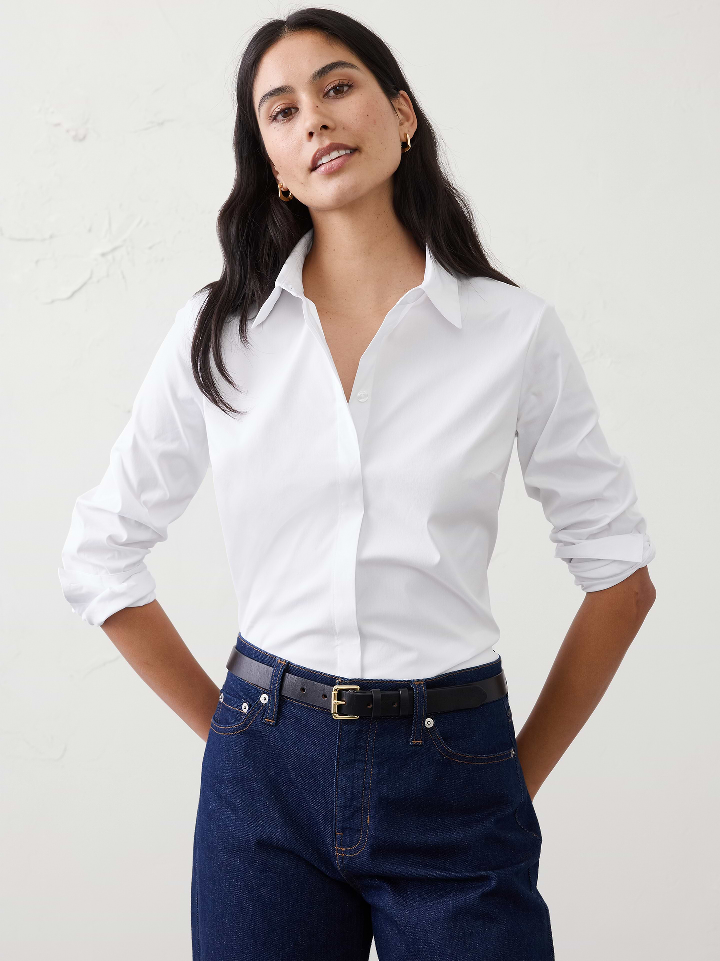 Banana Republic Factory Logo Easy Care Tailored Shirt
