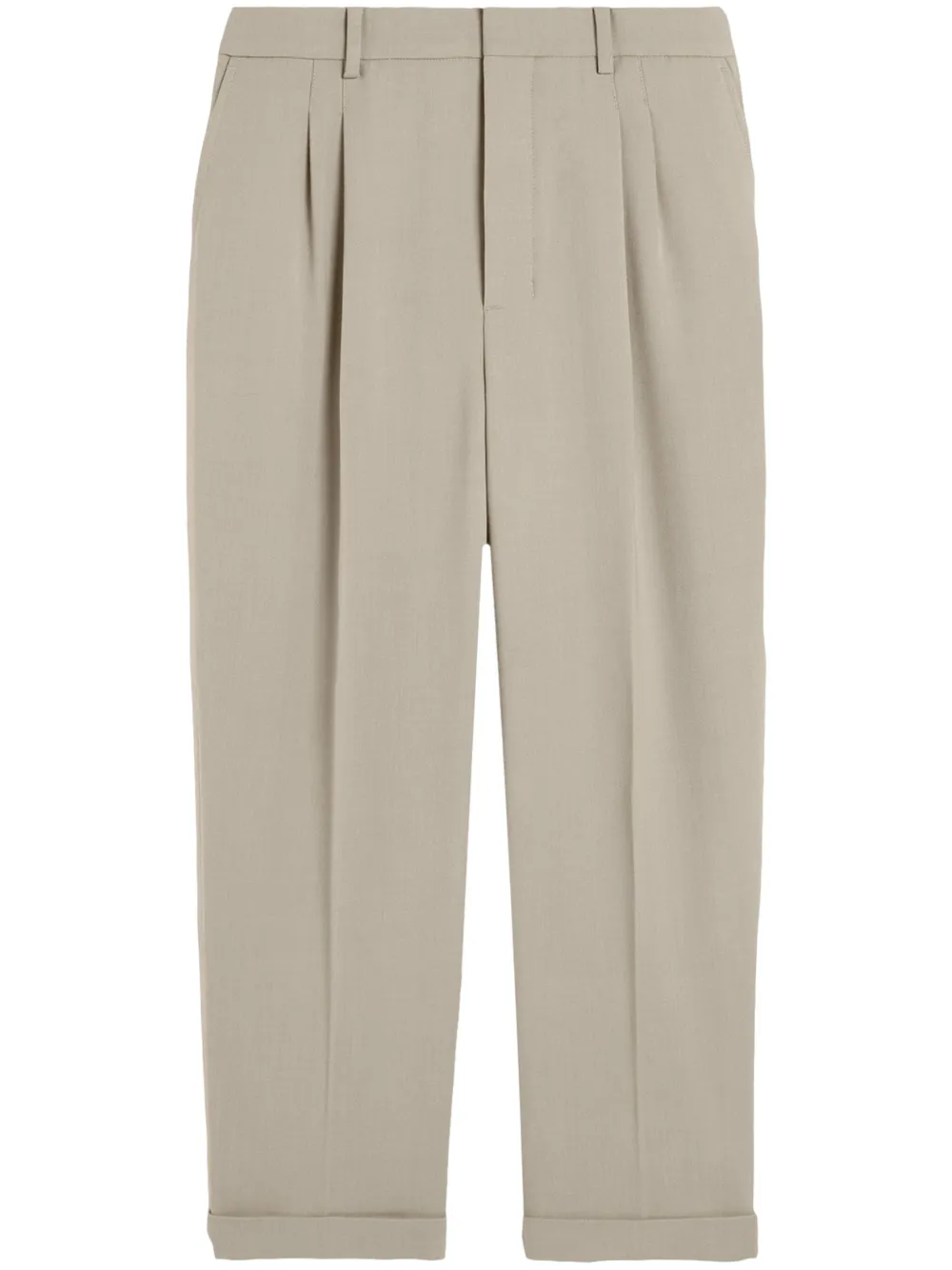 AMI Paris Pressed-crease Tapered Trousers