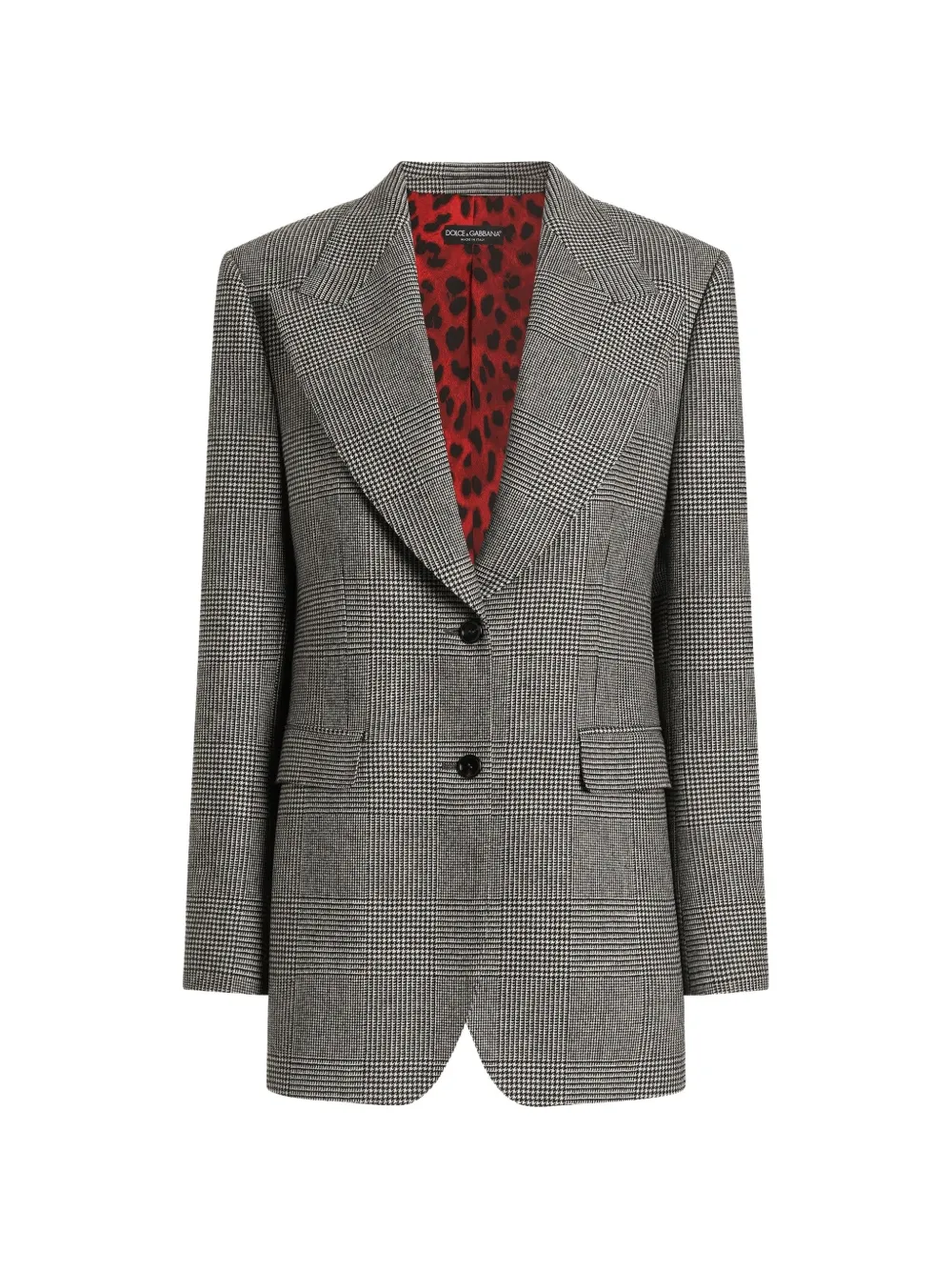 Dolce & Gabbana Glen Plaid Flannel Single-breasted Jacket