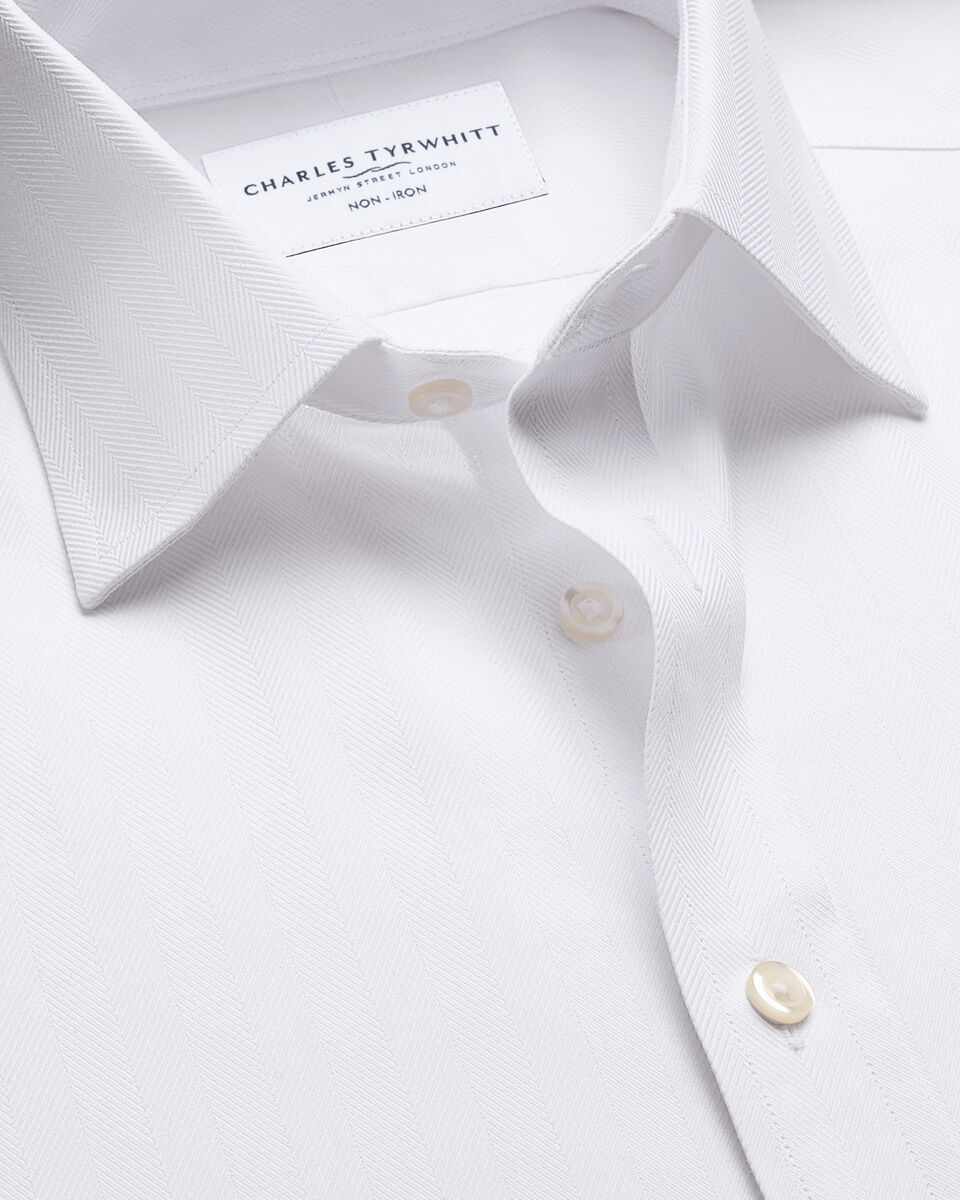 Classic Collar Details About Product: Non-iron Herringbone Shirt
