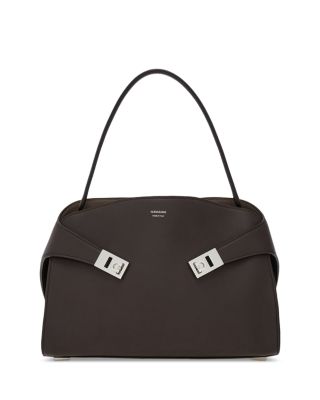 FERRAGAMO Hug Soft Leather Shoulder Bag
