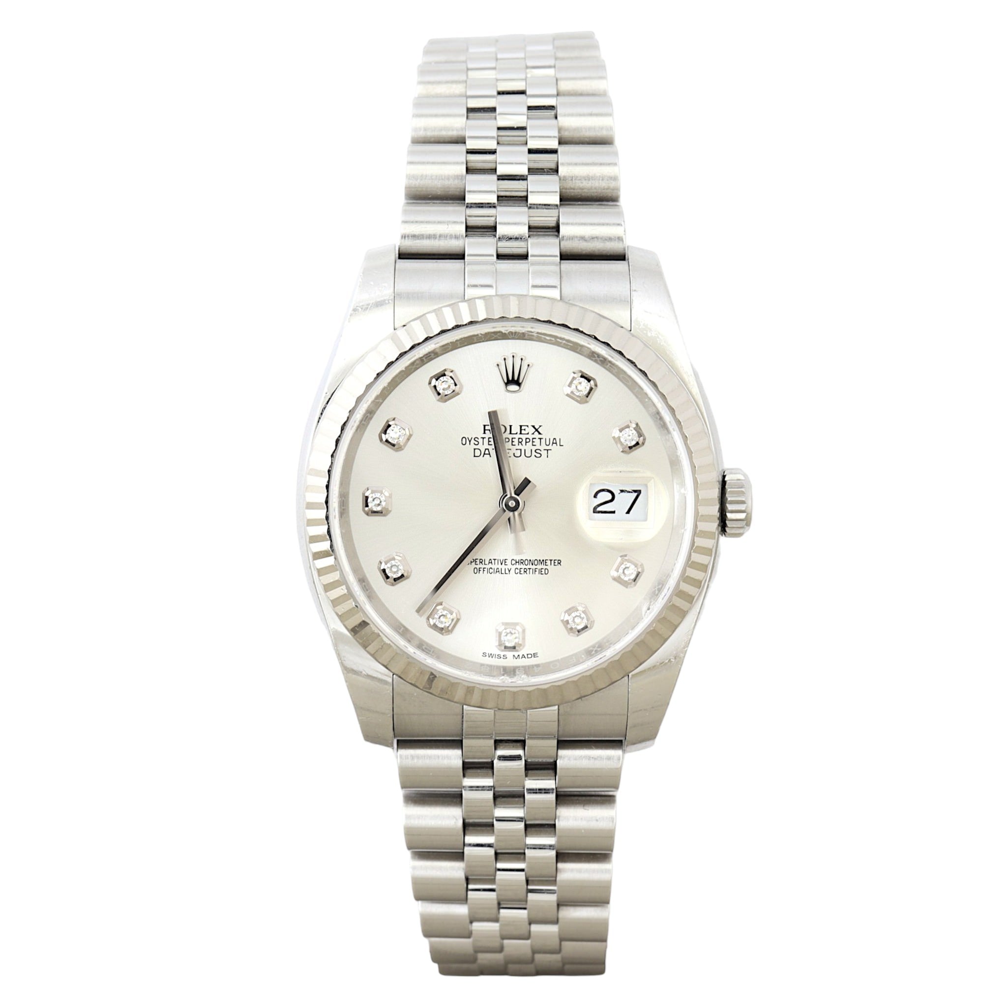 Luxe.It.Fwd Rolex Oyster Perpetual Datejust 36mm Diamond Watch
