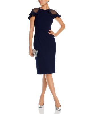 Eliza J Ruffle Sleeve Cocktail Dress