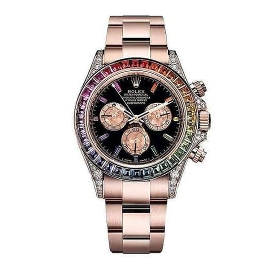 Rolex 116595RBOW Daytona Rainbow Black Dial Rose Gold Unworn