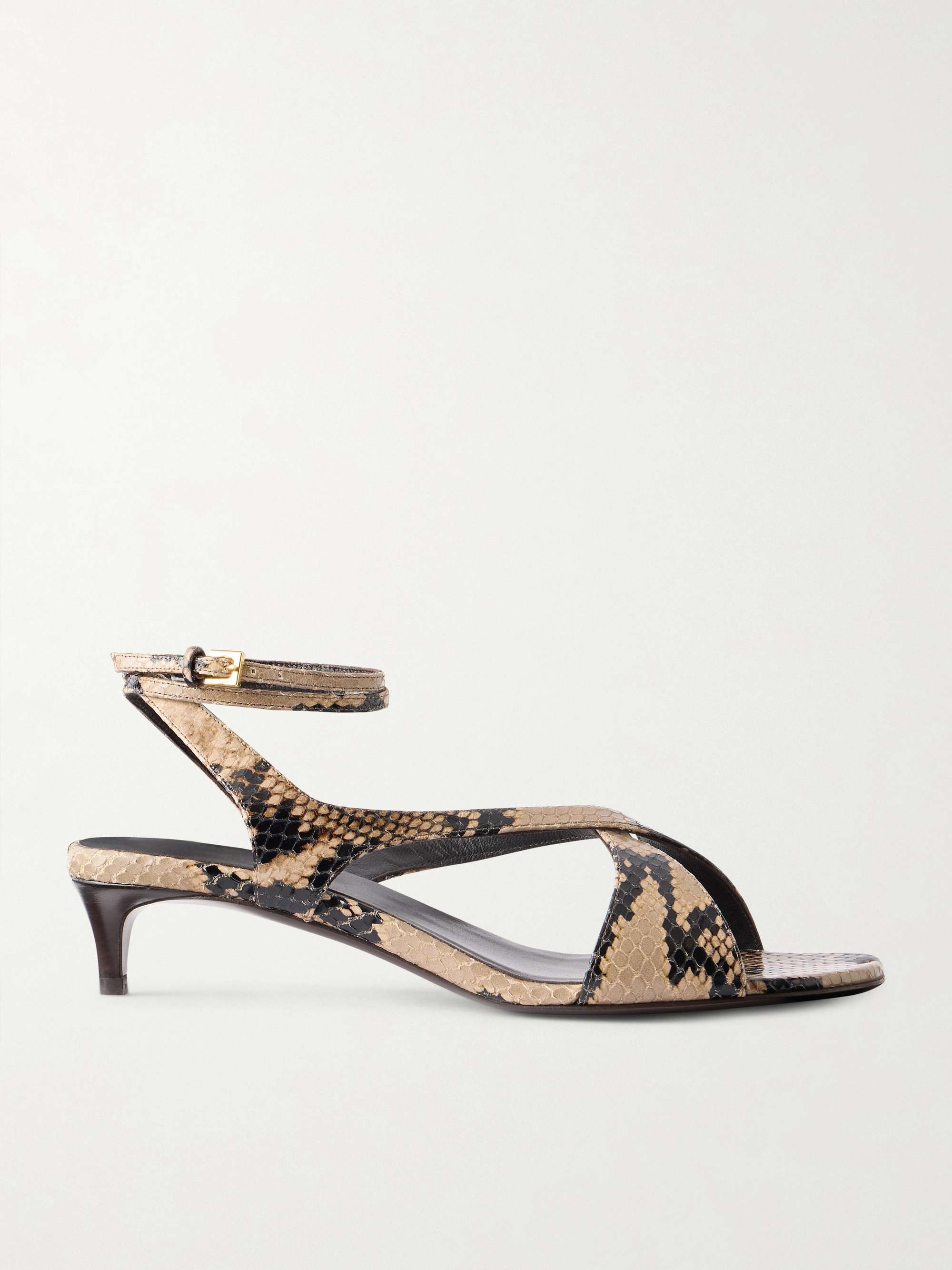 KHAITE Liria python-embossed leather sandals