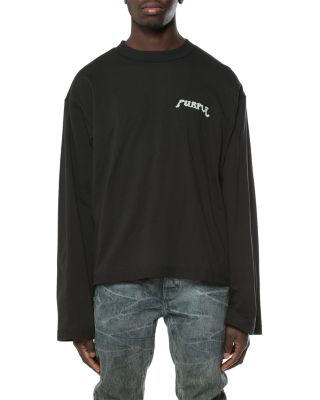 Purple Brand Cropped Screen Print Logo Shirt