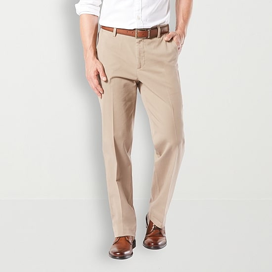 Dockers Workday Khaki with Smart 360 Flex Mens Classic Fit Flat Front