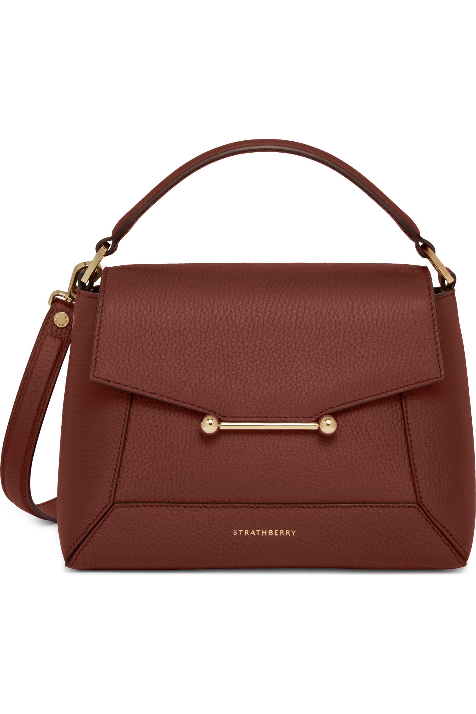 Strathberry Mosaic Leather Top Handle Bag