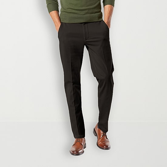 Dockers Workday Khaki with Smart 360 Flex Mens Slim Fit Flat Front