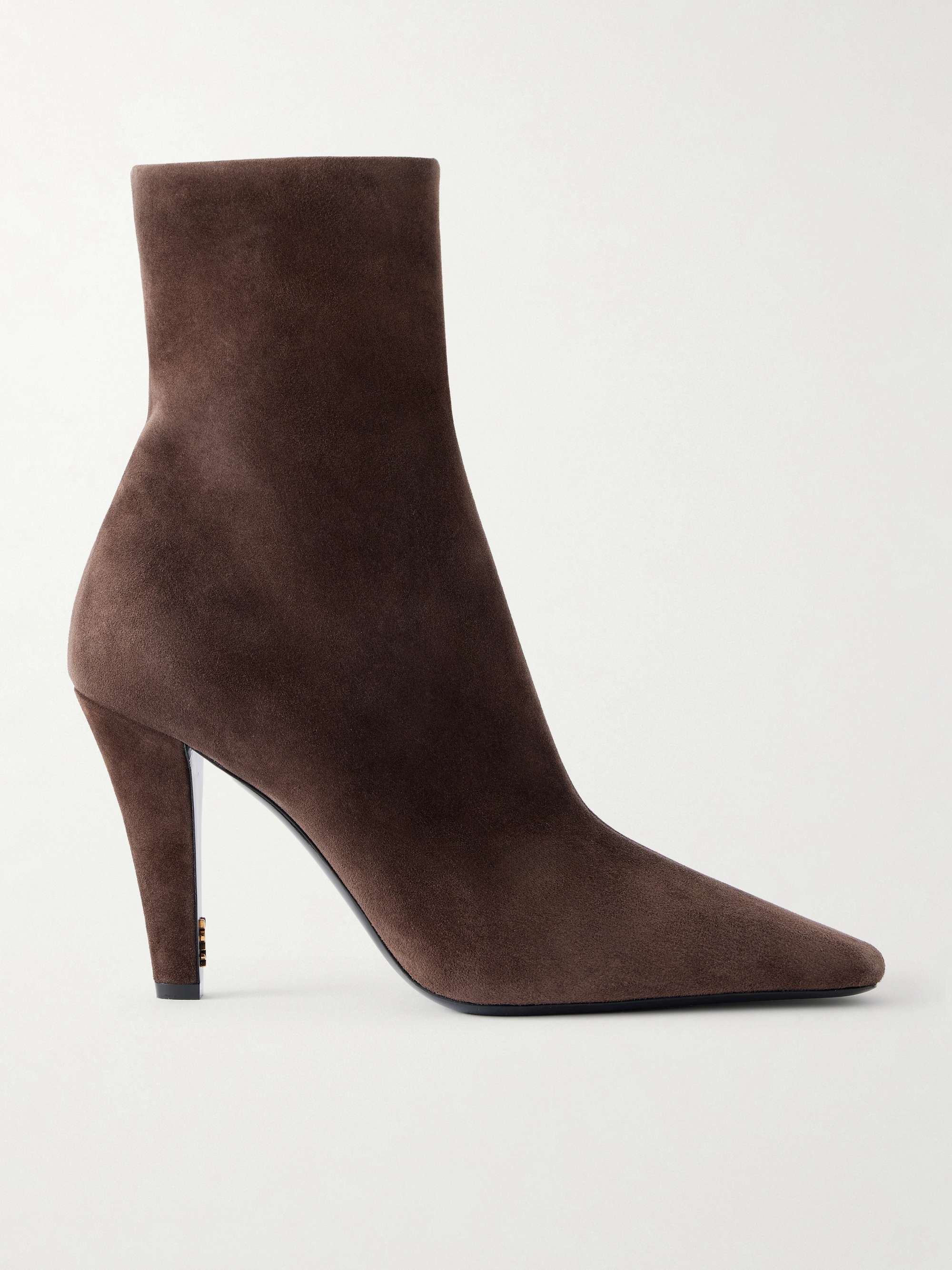 SAINT LAURENT Jill 95 Suede Ankle Boots