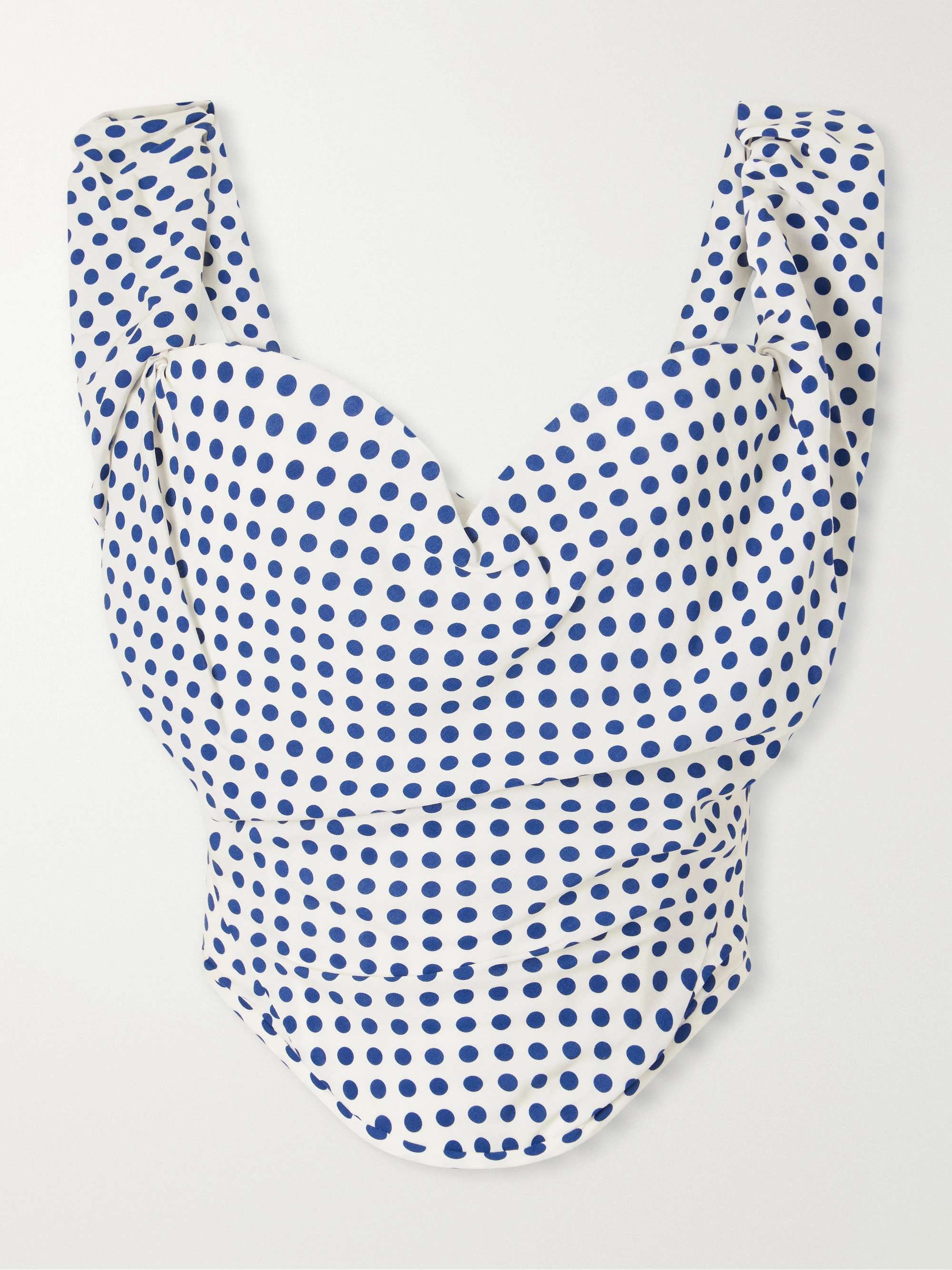 VIVIENNE WESTWOOD Sunday Polka-dot Poplin Corset Top