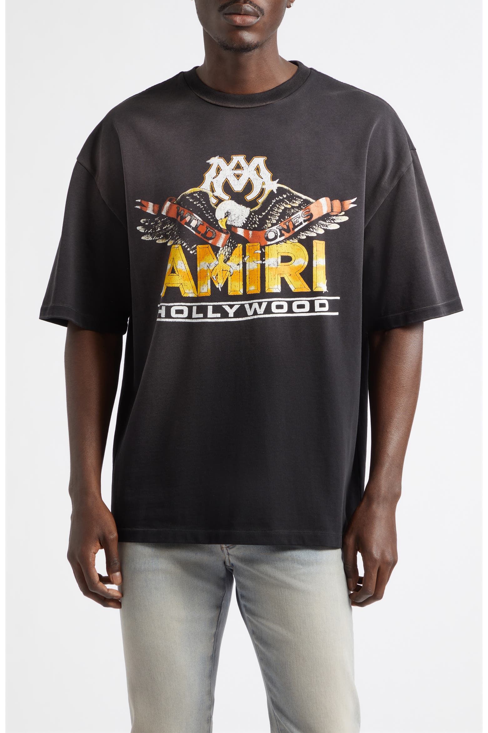 AMIRI Oversize Eagle Hollywood Skate Graphic T-shirt