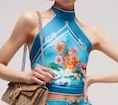 Printed Silk Twill Top