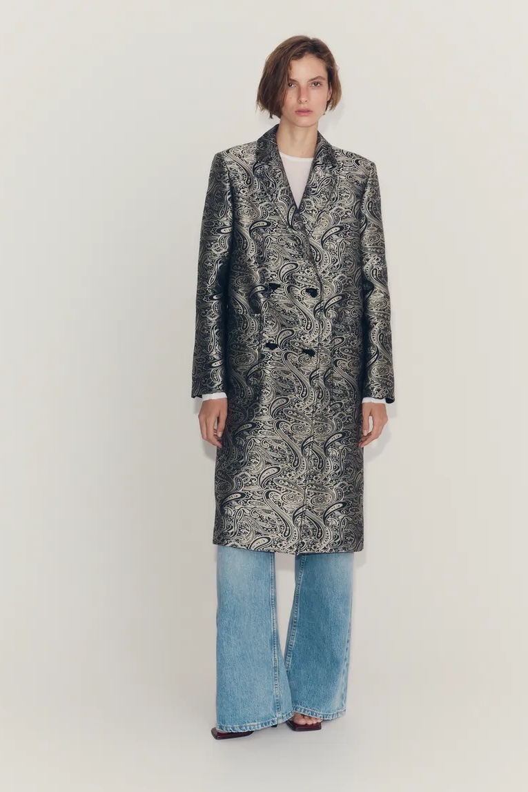 Zw Collection Jacquard Coat