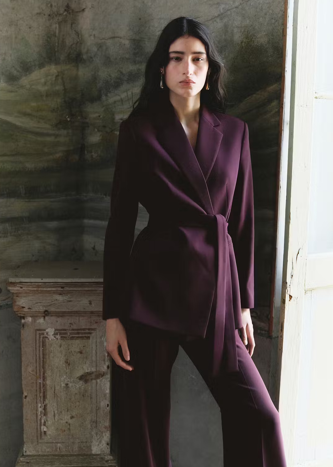 Double-breasted Belted Suit Blazer - Women | MANGO United Kingdom