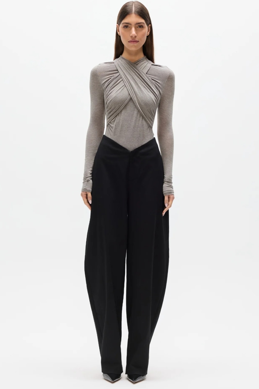 ARAYA BODYSUIT - LIGHT GREY MARLE