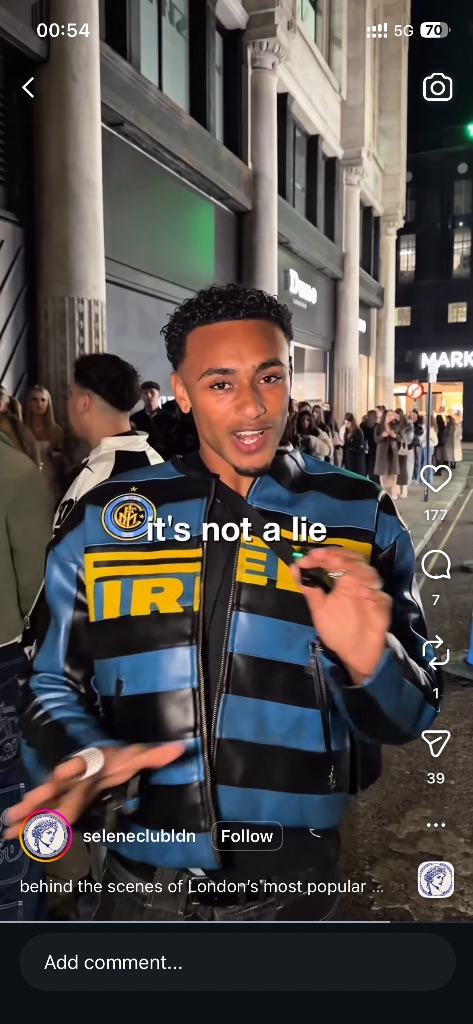 USER SCAN full zip closure, ribbed cuffs and hem (partially visible), stand collar, large 'PIRELLI' text across chest in yellow, Inter Milan crest patch on left chest, Inter Milan logo on right sleeve black bomber jacket color block with bold text and logo sportswear, streetwear, vintage