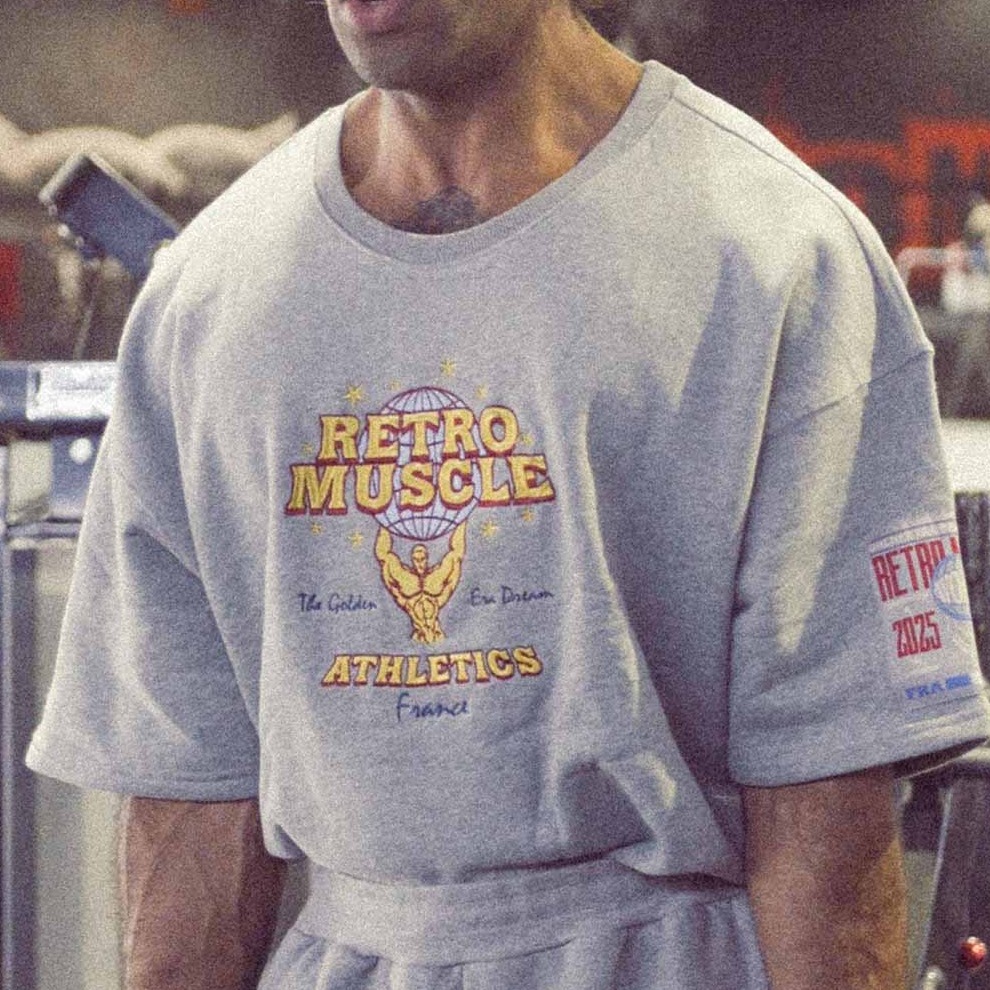 Golden Era Embroidered Sweat Pump Cover - Grey | Retromuscle