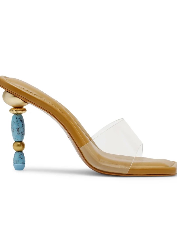 URL Scan Mahina Beaded Heel - Brown Multi