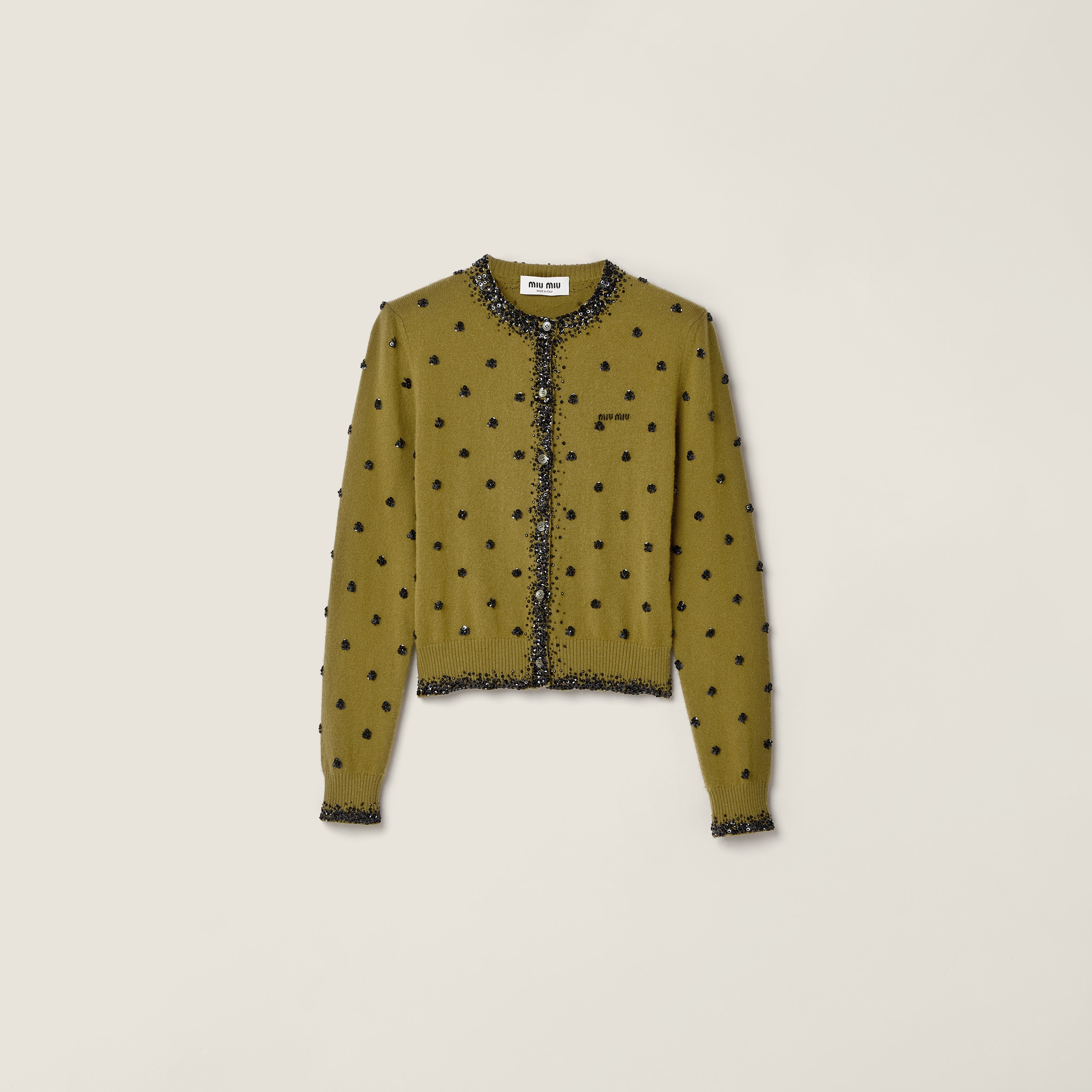 Embroidered Cashmere Cardigan