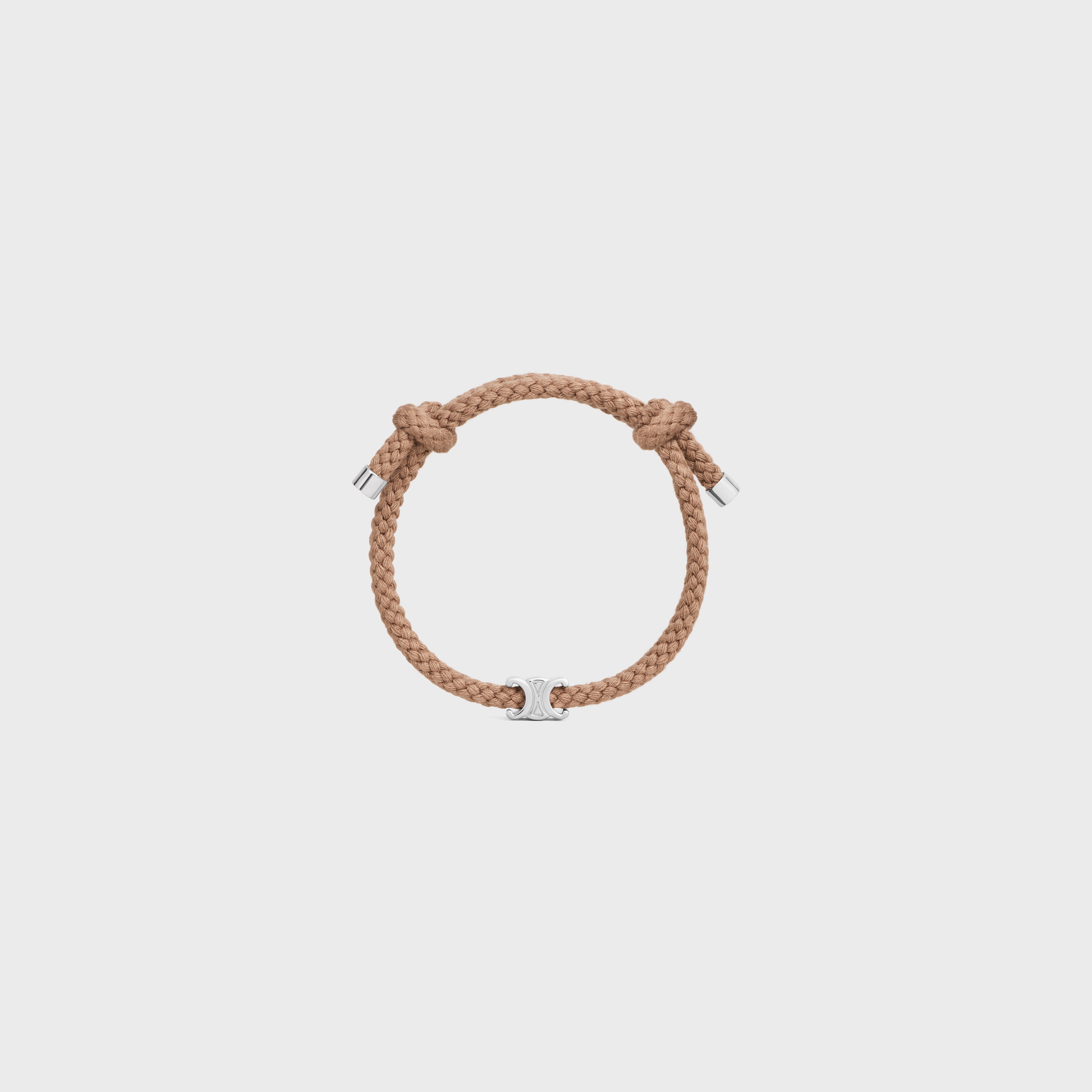 Triomphe Beach Bracelet in Acrylic and Brass with Rhodium Finish