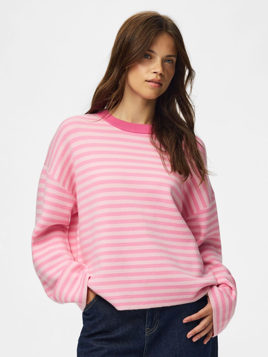PCJASSY STRIPE KNITTED PULLOVER