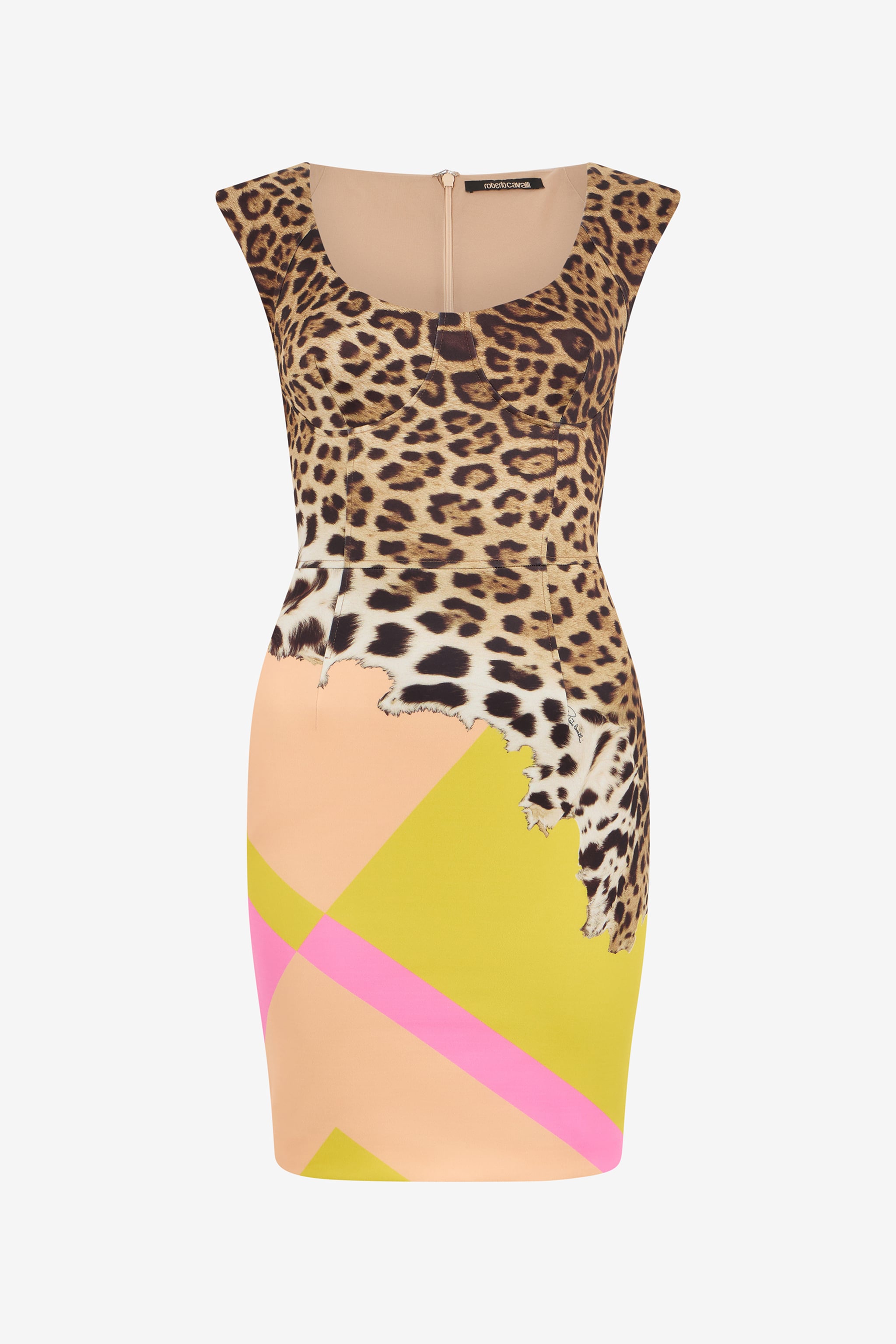 Mini Dress with Cavalli Pop Print