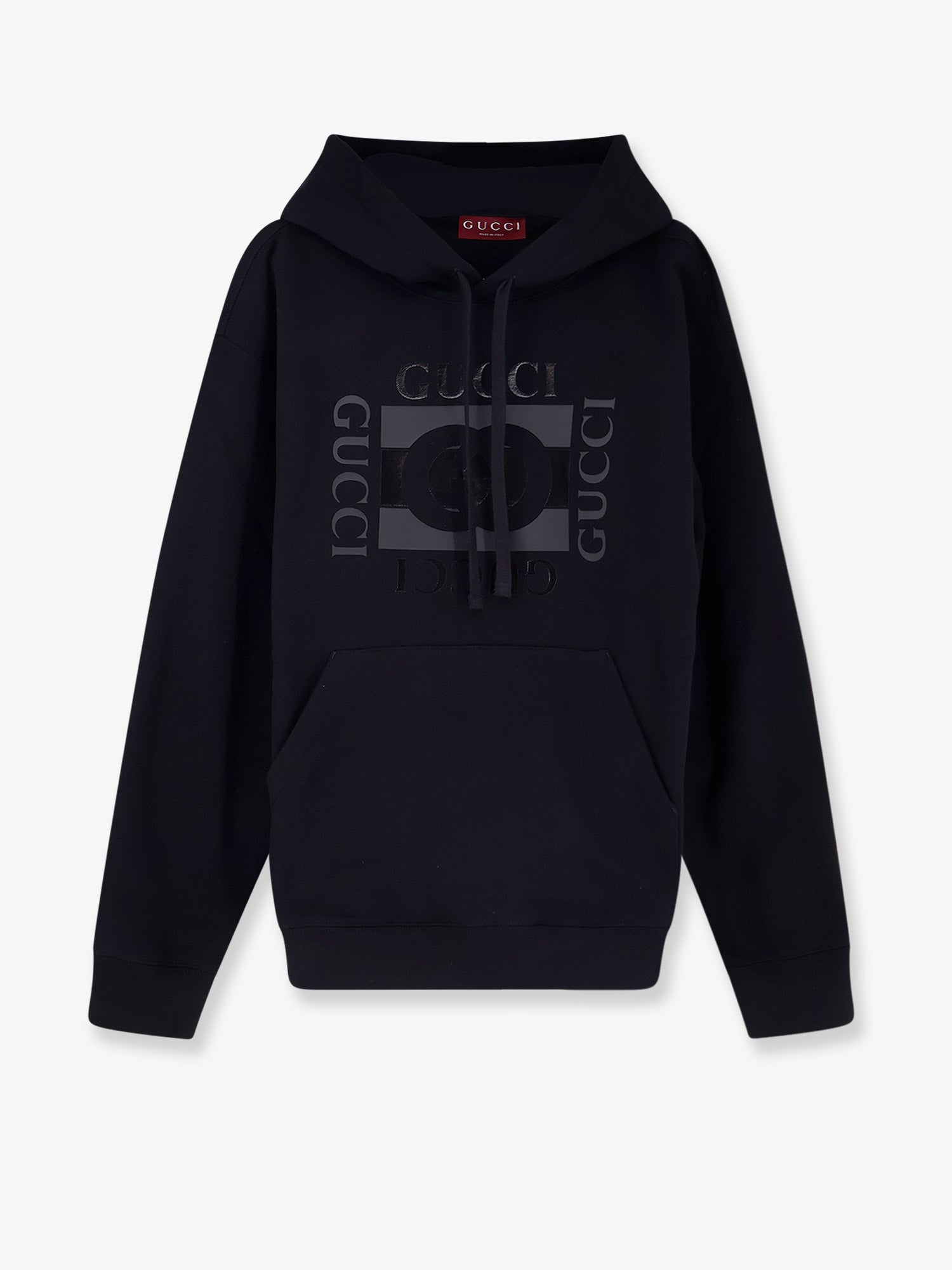 URL Scan Cotton Sweatshirt with GG Incrocio Print