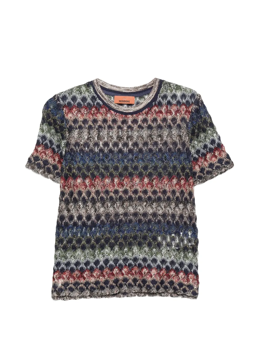 Missoni Chevron-knit T-shirt | Blue | FARFETCH IE