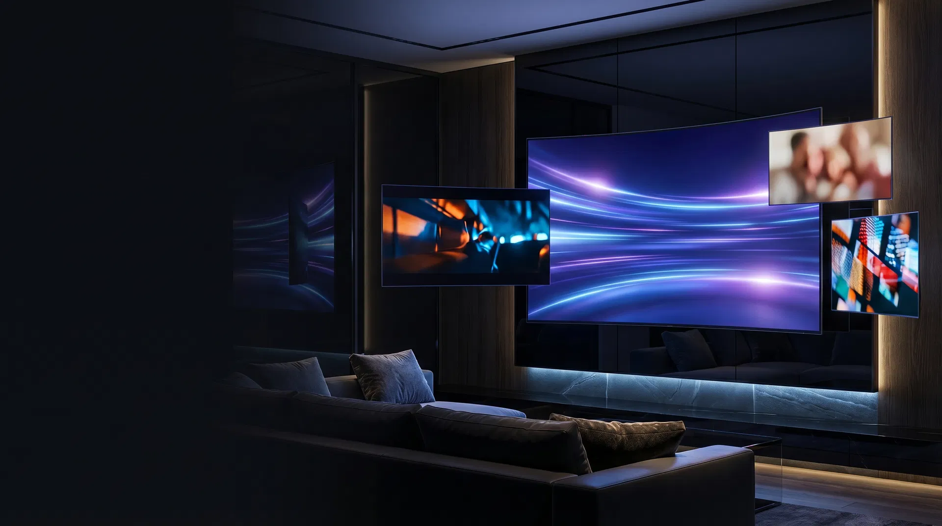 Premium streaming service living room visual