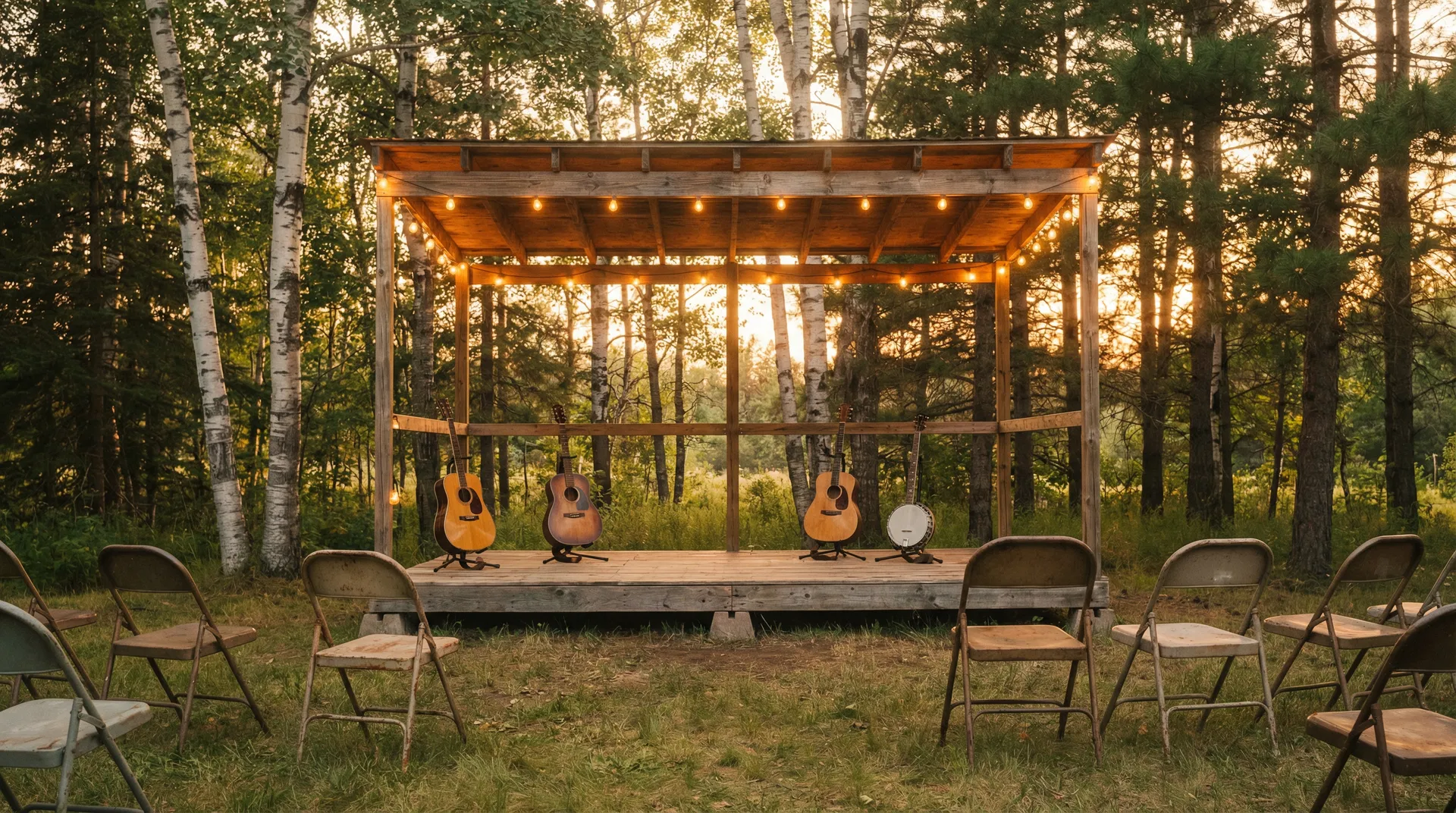 Outdoor stage in the Northwoods