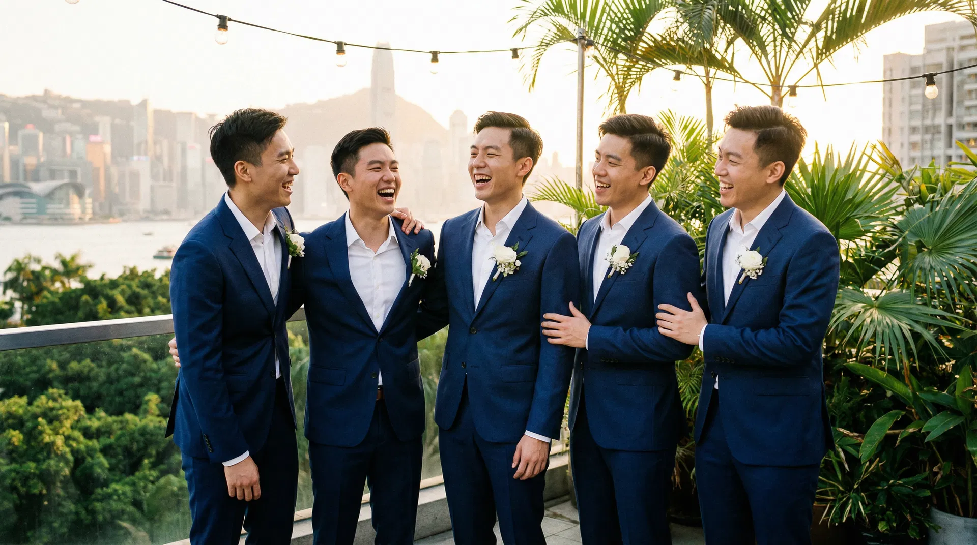 Touch Tailor 結婚西裝訂造案例 Wedding Suit Case Study — Groom & Groomsmen Bespoke Suits Hong Kong