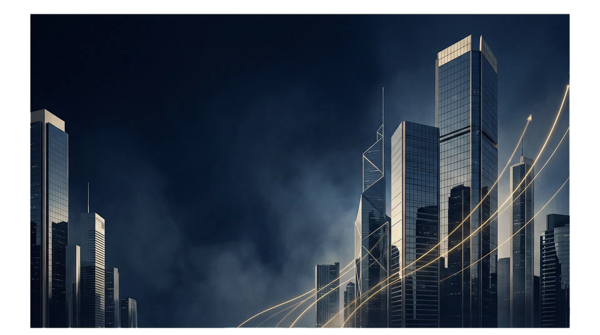 Premium city skyline at night