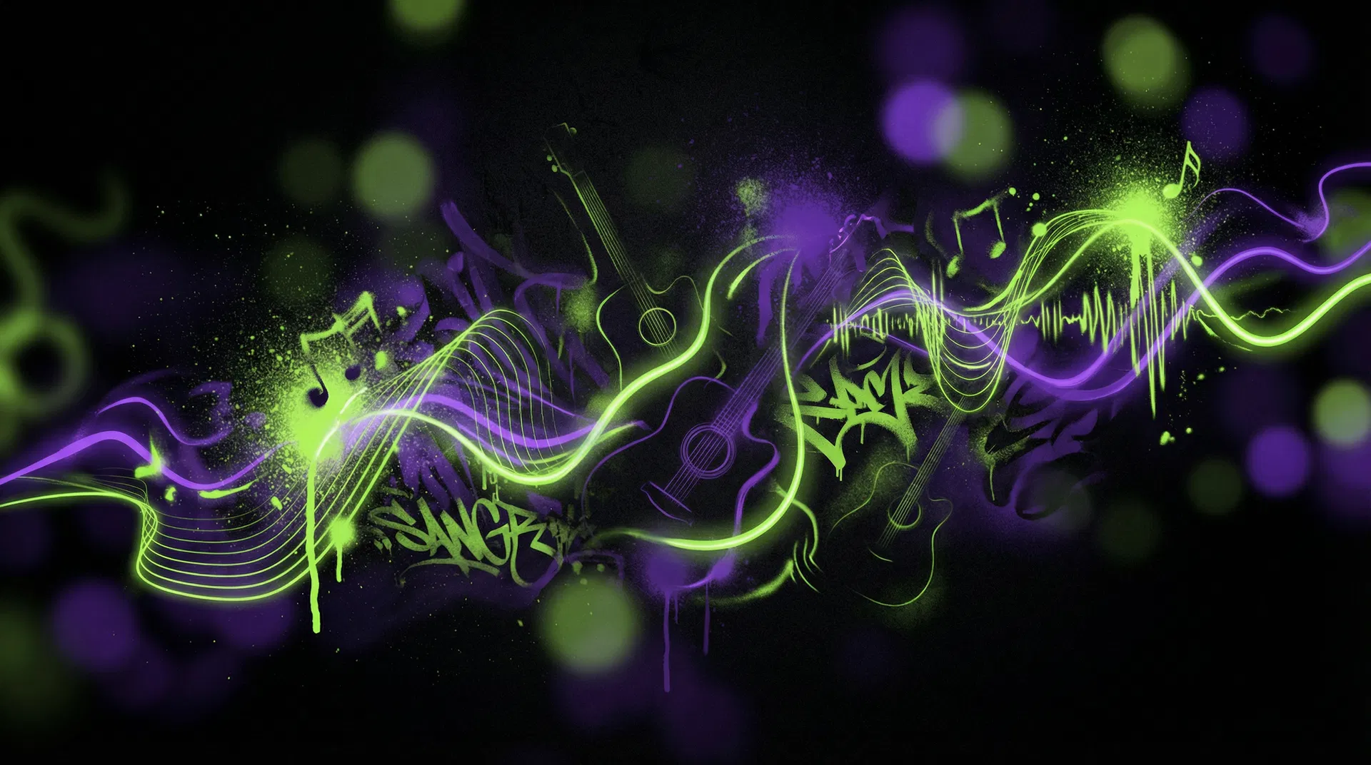 Abstract music graffiti