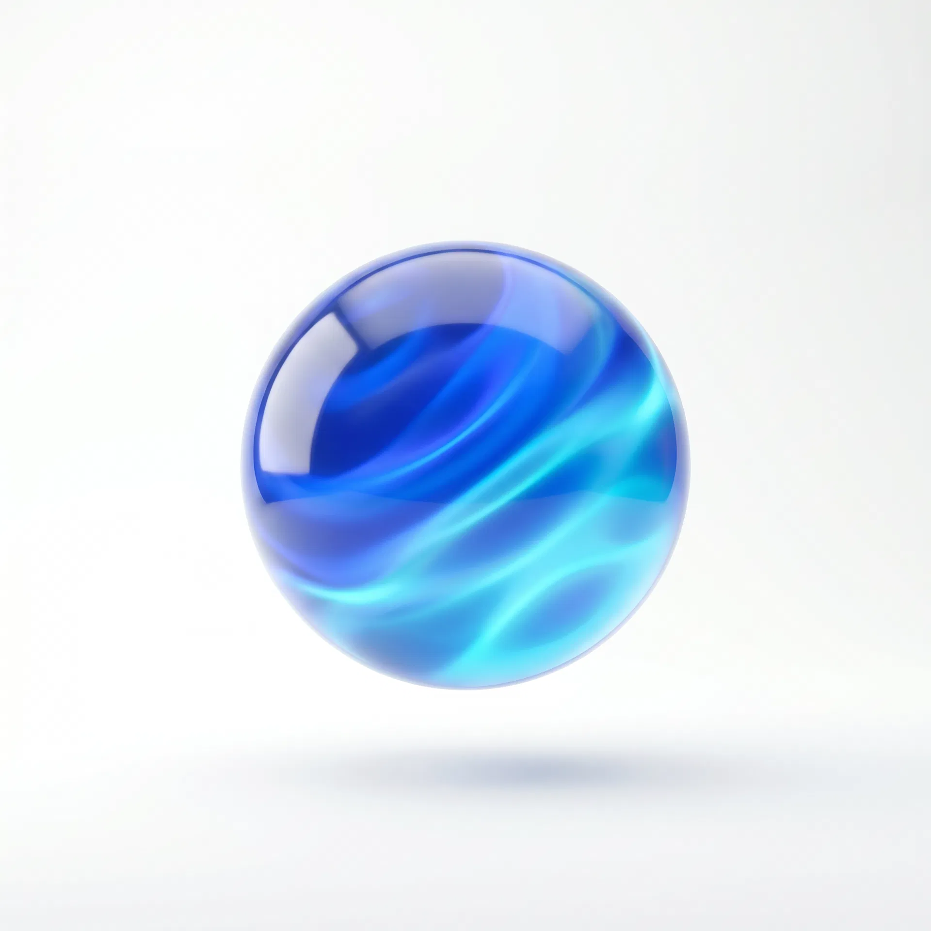 Esfera azul translúcida representando el sistema de Latitud Digital