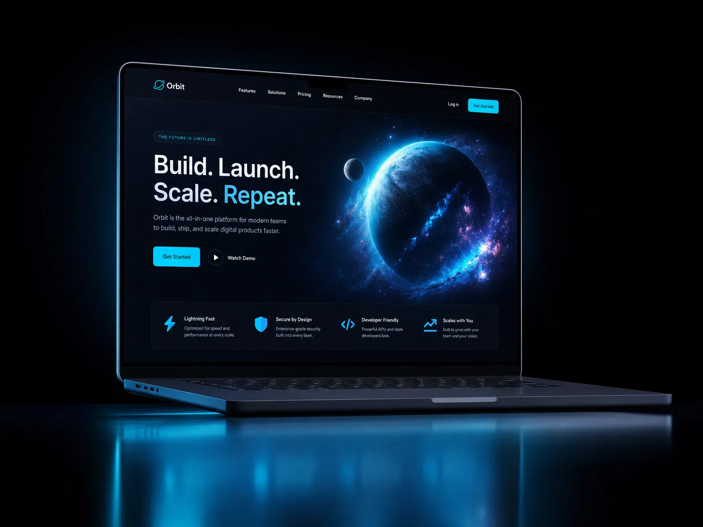 Custom website design mockup