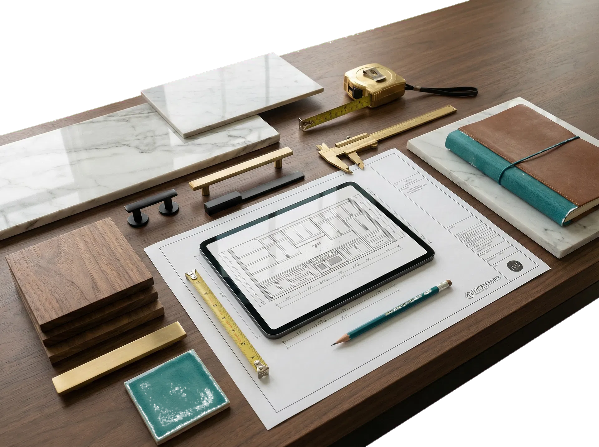 Materials and process image for remodeling planning