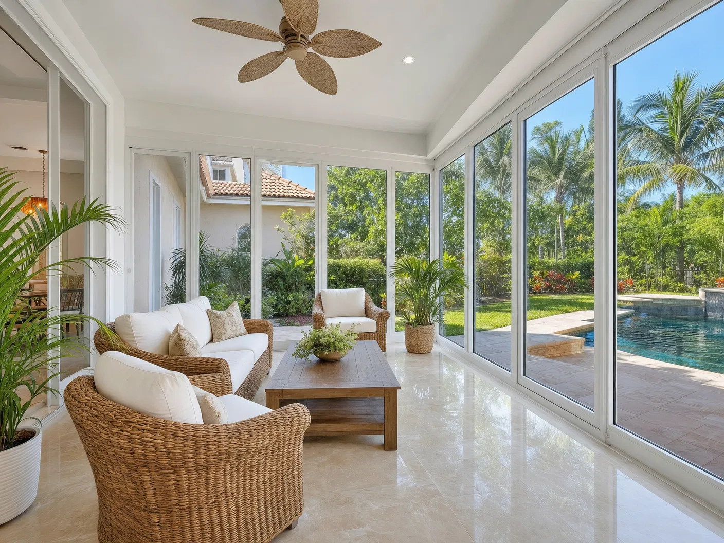Sunroom addition result
