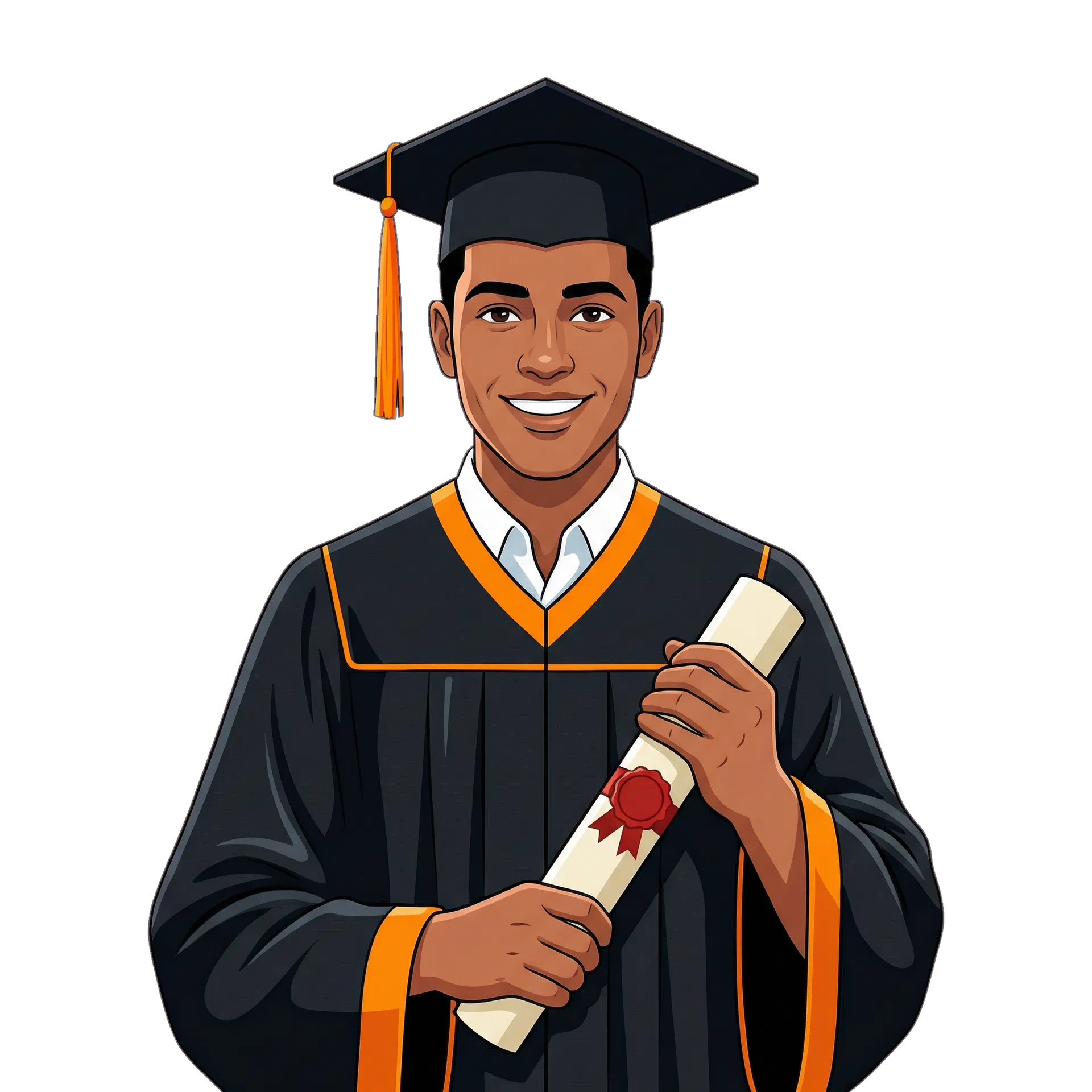 Pessoa formada segurando diploma