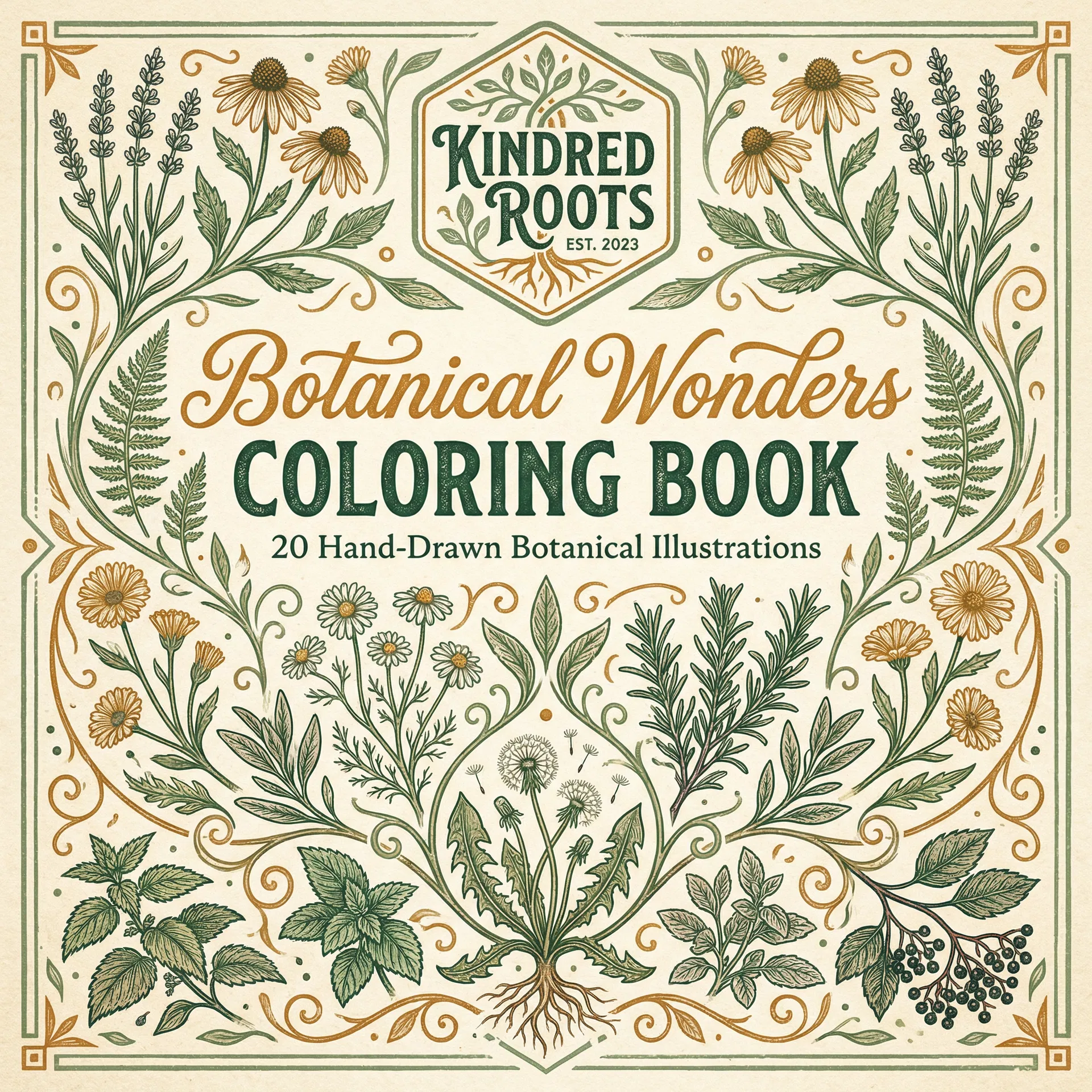 Botanical Wonders Coloring Book